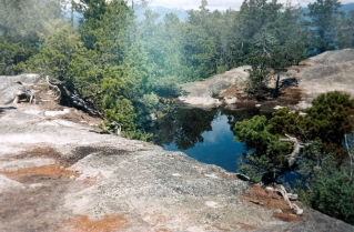 Small pond on centre peak Stawamus Chief Trail 1998-05.